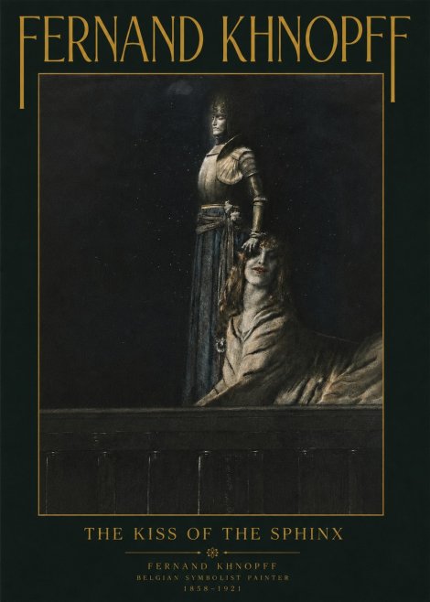 Fernand Khnopff The Kiss of the Sphinx No4 - Poster