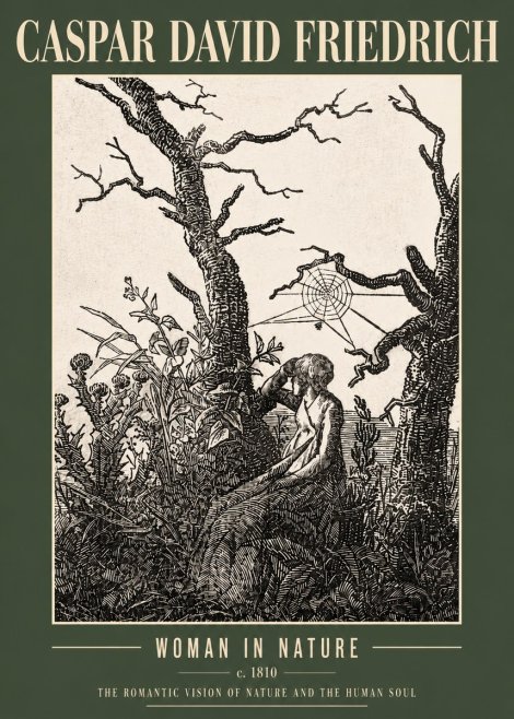 Caspar David Friedrich Woman in Nature No4 - Poster