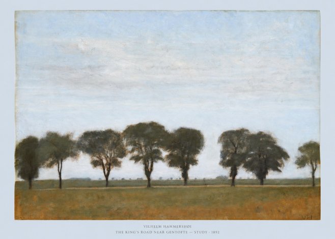 Vilhelm Hammershøi The King's Road Near Gentofte - Study No6 - Poster