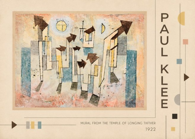 Paul Klee Mural from the Temple of Longing Thither No2 - Poster