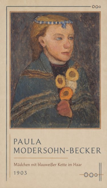 Paula Modersohn-Becker Mädchen Mit Blauweißer Kette Im Haar No1 - Poster