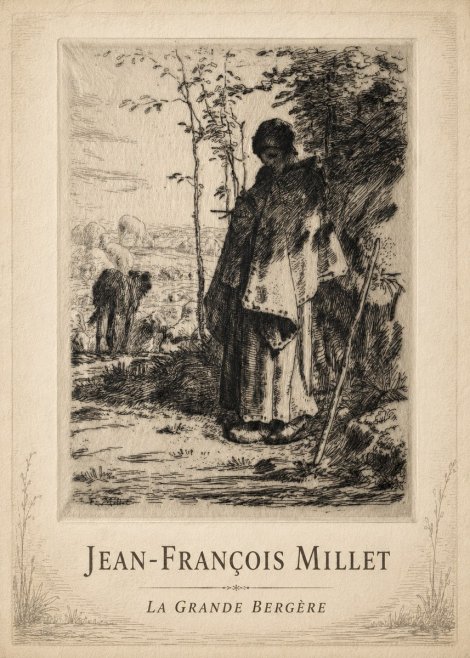 Jean-François Millet La Grande Bergère No3 - Poster