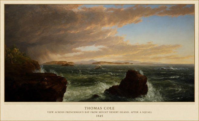 Thomas Cole View Across Frenchman's Bay from Mount Desert Island, After a Squall I No6 - Poster
