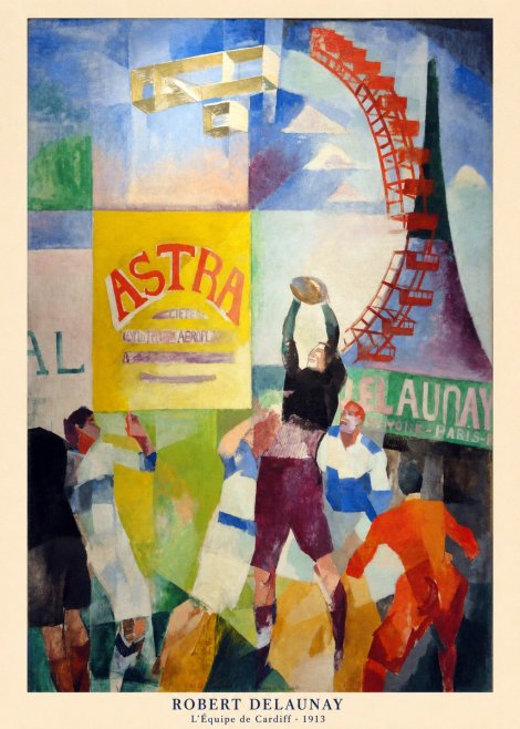 Robert Delaunay L'équipe De Cardiff - 1913 No5 - Poster