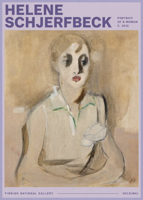 Helene Schjerfbeck Portrait of a Woman I No3 - Poster