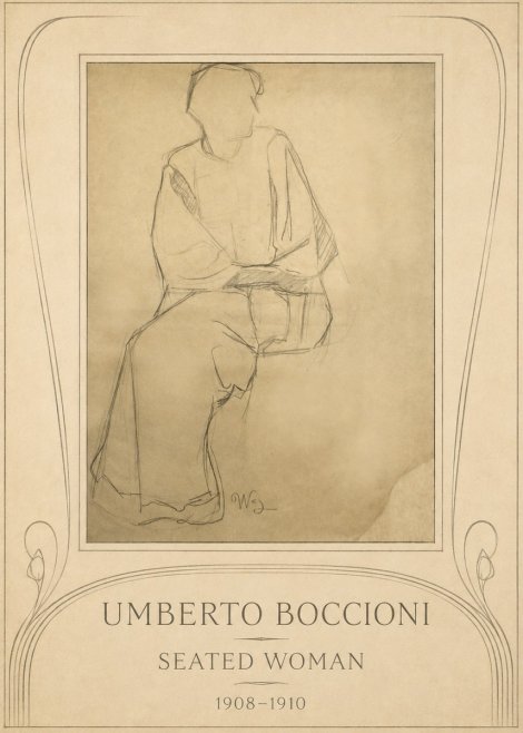 Umberto Boccioni Seated Woman No3 - Poster