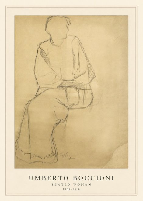 Umberto Boccioni Seated Woman No4 - Poster