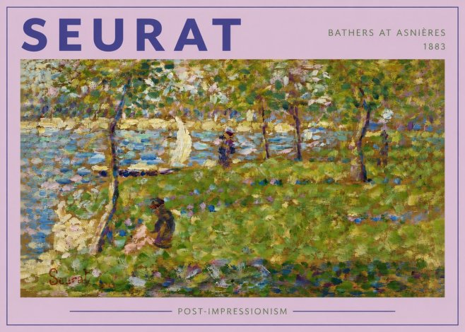 Seurat Bathers at Asnières I No4 - Poster