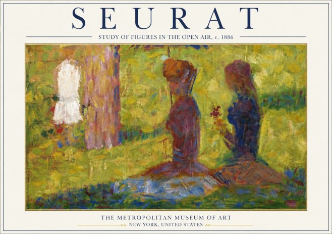 Seurat Study of Figures in the Open Air, C. 1886 No6 - Poster