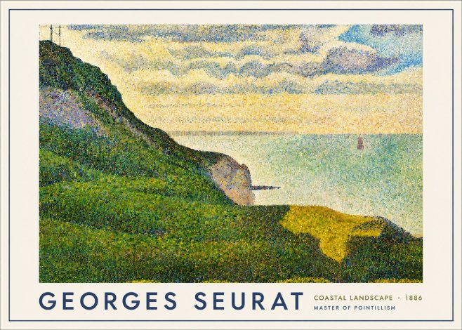 Seurat Coastal Landscape, 1886 No4 - Poster