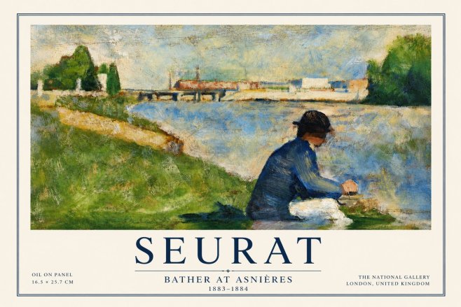 Seurat Bather at Asnières No3 - Poster