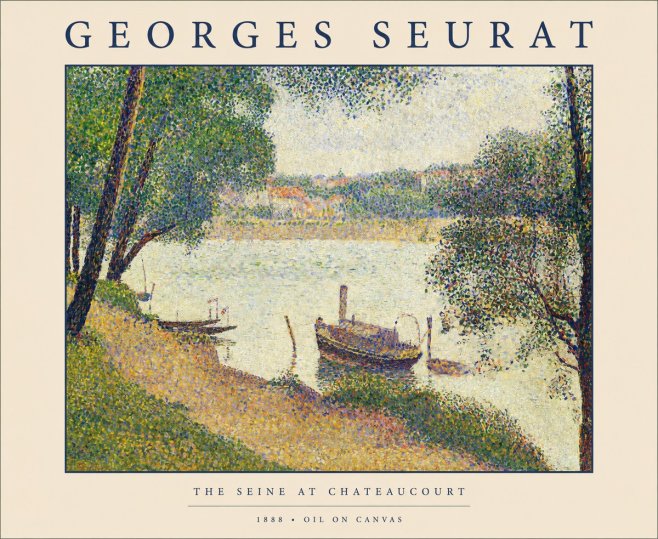 Seurat The Seine at Chateaucourt No1 - Poster