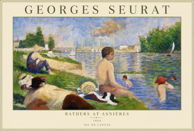 Seurat Bathers at Asnières III No5 - Poster