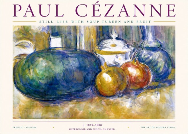Paul Cézanne Still Life with Apples and Vessels No6 - Poster