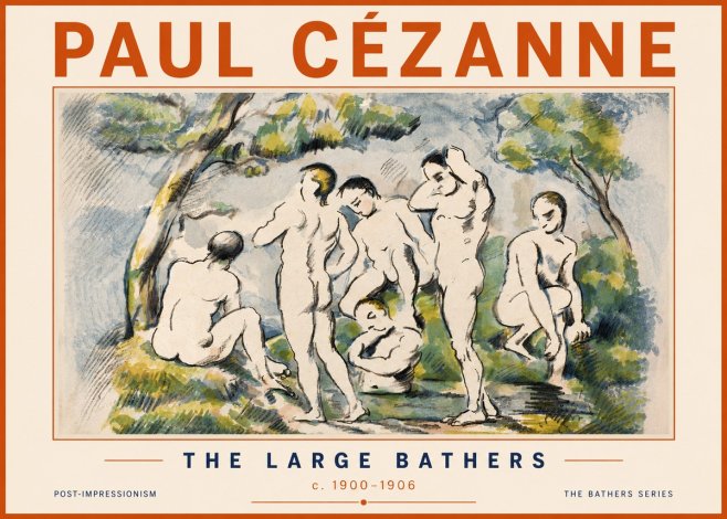 Paul Cézanne The Large Bathers I No6 - Poster