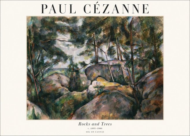 Paul Cézanne Rocks and Trees II No1 - Poster