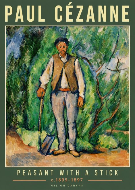 Paul Cézanne Peasant with a Stick No5 - Poster