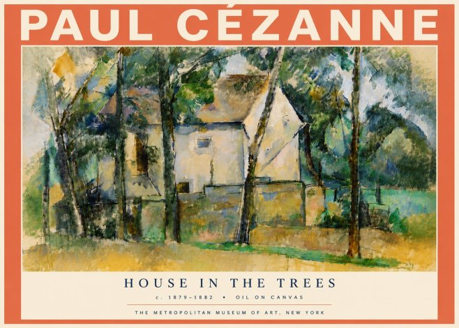 Paul Cézanne House in the Trees No5 - Poster