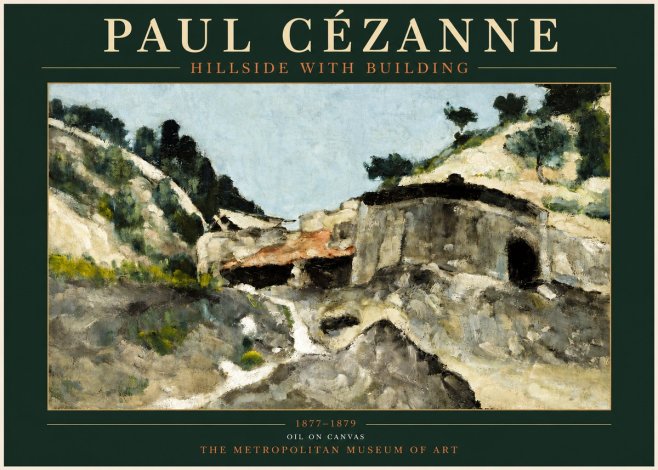 Paul Cézanne Hillside with Building No3 - Poster