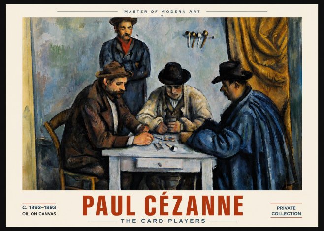 Paul Cézanne The Card Players II No5 - Poster