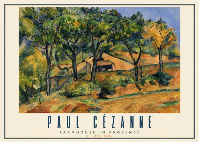 Paul Cézanne Farmhouse in Provence No4 - Poster