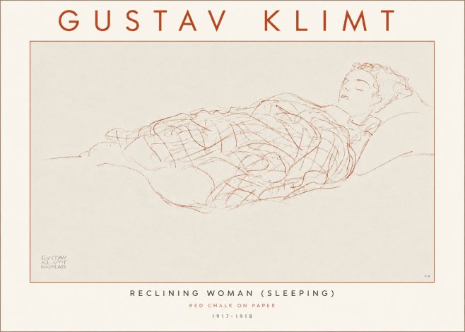 Klimt Reclining Woman (Sleeping) I No4 - Poster