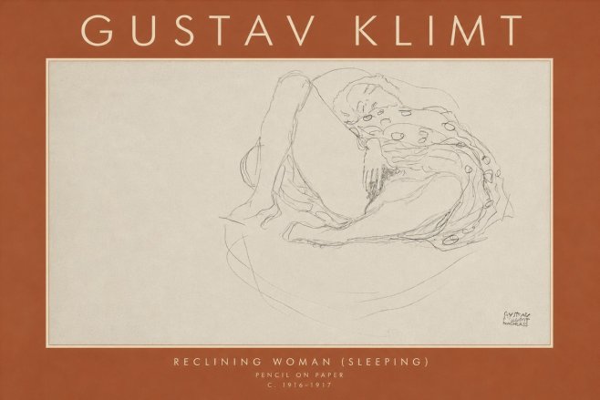 Klimt Reclining Woman (Sleeping) II No4 - Poster