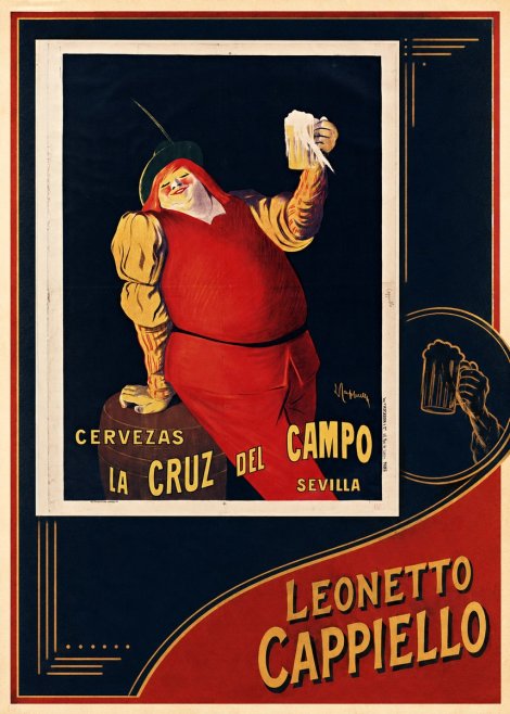 Leonetto Cappiello Cervezas La Cruz Del Campo No6 - Poster