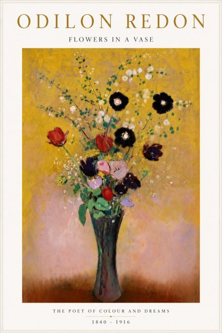 Odilon Redon Flowers in a Vase IV No5 - Poster