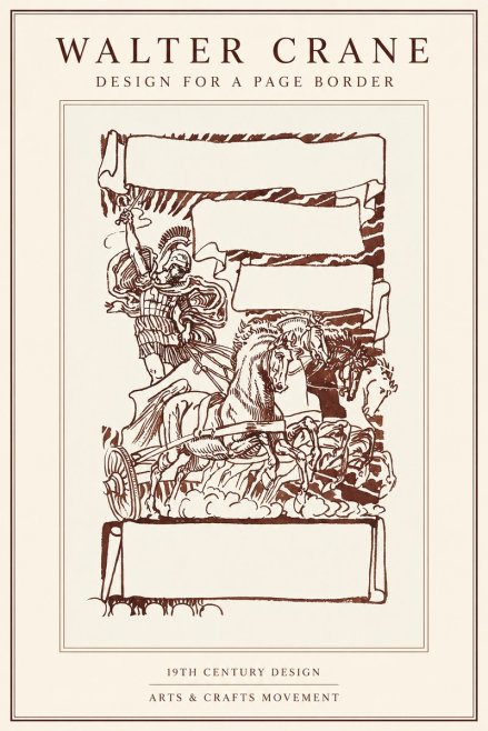 Walter Crane Design for a Page Border No1 - Poster