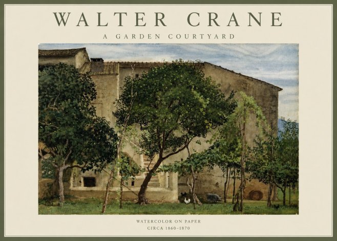 Walter Crane A Garden Courtyard No2 - Poster