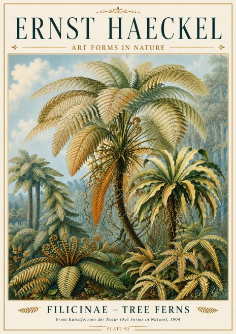 Ernst Haeckel Filicinae – Tree Ferns No6 - Poster