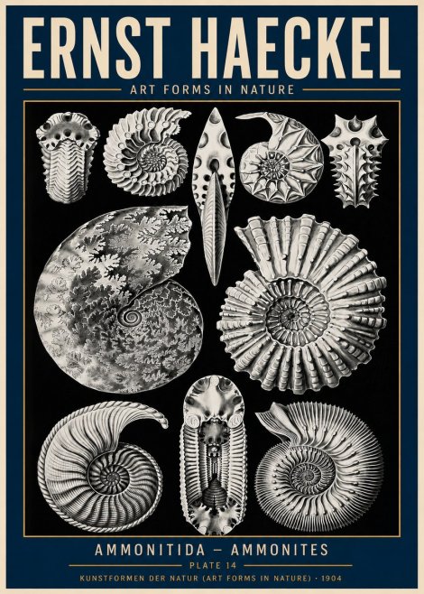 Ernst Haeckel Ammonitida - Ammonites No6 - Poster