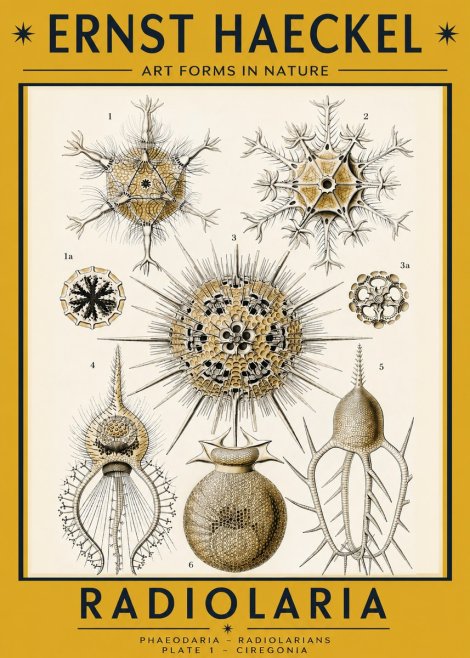 Ernst Haeckel Radiolaria - Plate 1 - Ciregonia No2 - Poster