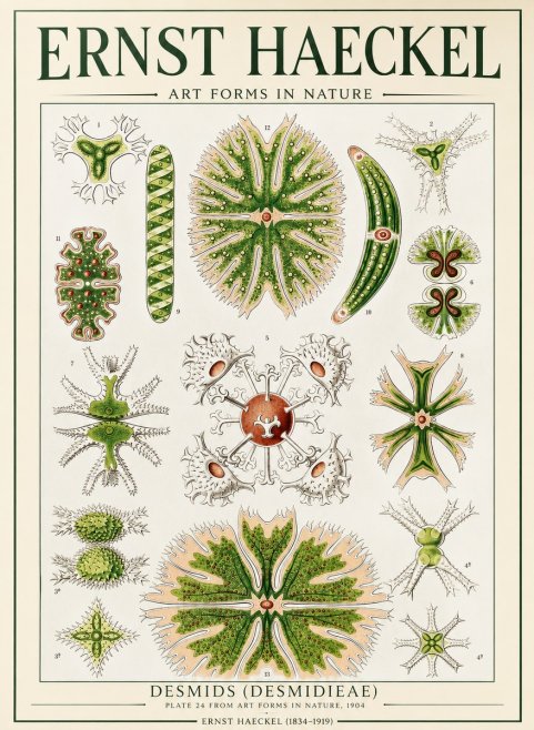 Ernst Haeckel Desmids (Desmidieae) No1 - Poster
