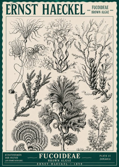 Ernst Haeckel Fucoideae - Brown Algae No3 - Poster