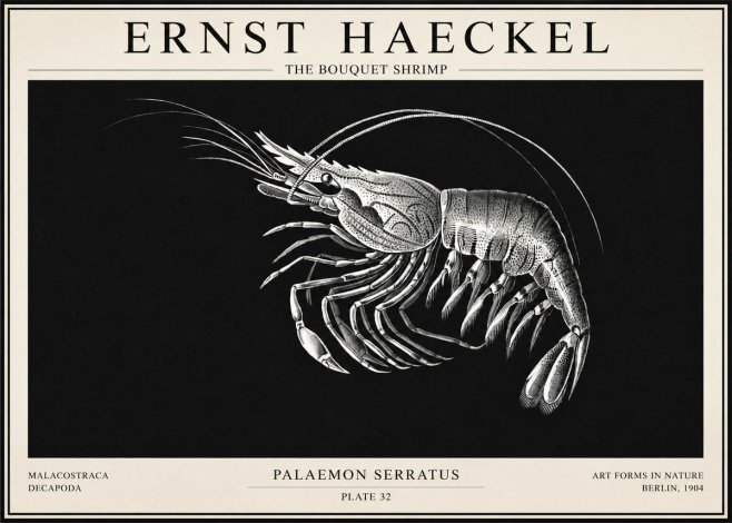 Ernst Haeckel Pandalus Borealis No6 - Poster