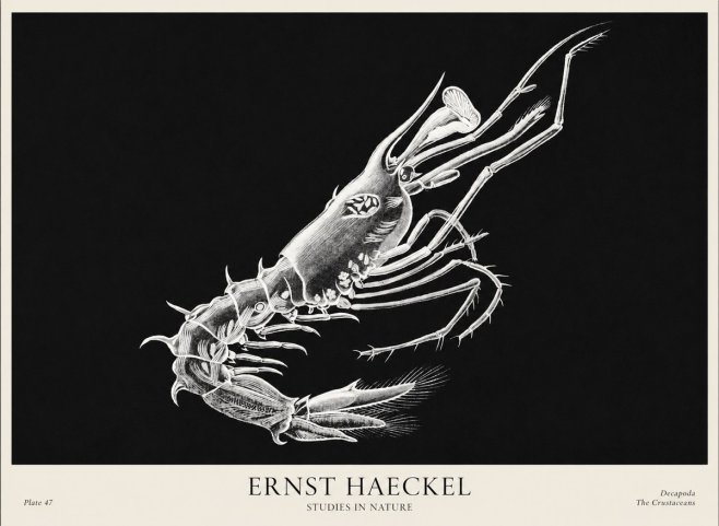 Ernst Haeckel Decapoda the Crustaceans No1 - Poster
