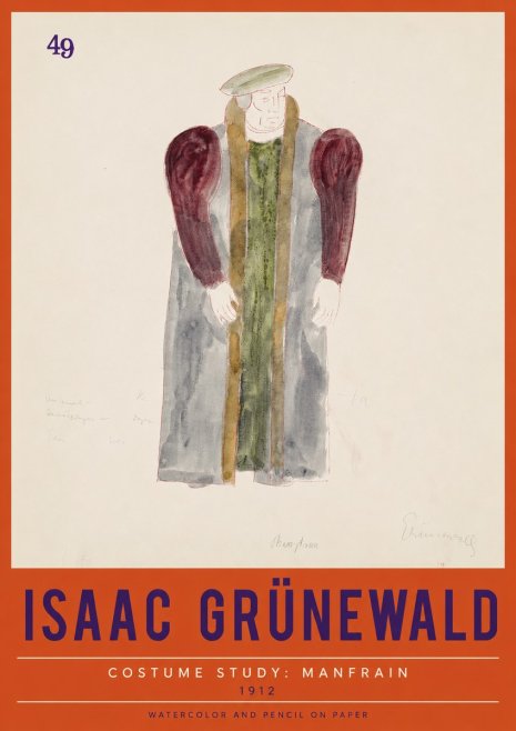 Isaac Grünewald Costume Study: Manfrain No2 - Poster