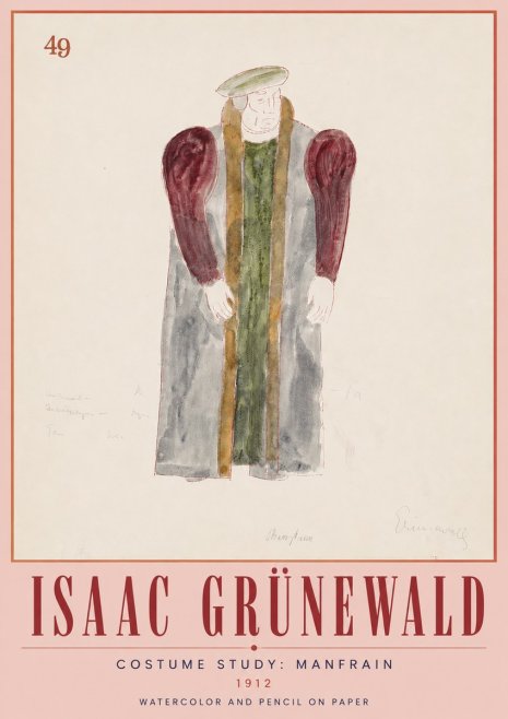 Isaac Grünewald Costume Study: Manfrain No5 - Poster