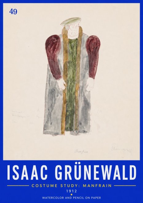 Isaac Grünewald Costume Study: Manfrain No6 - Poster
