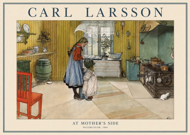 Carl Larsson At Mother's Side No1 - Poster