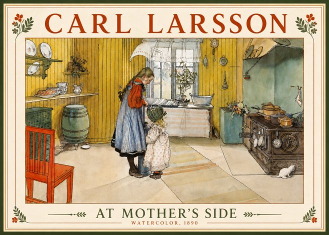 Carl Larsson At Mother's Side No6 - Poster