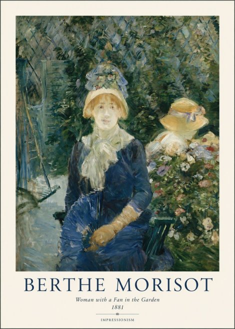 Berthe Morisot Young Woman with a Fan II No2 - Poster