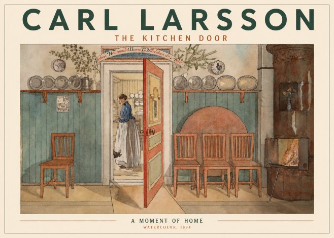Carl Larsson The Kitchen Door No3 - Poster