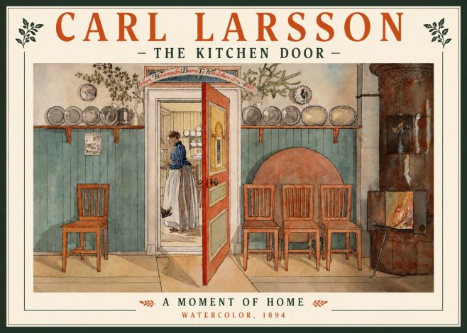 Carl Larsson The Kitchen Door No5 - Poster