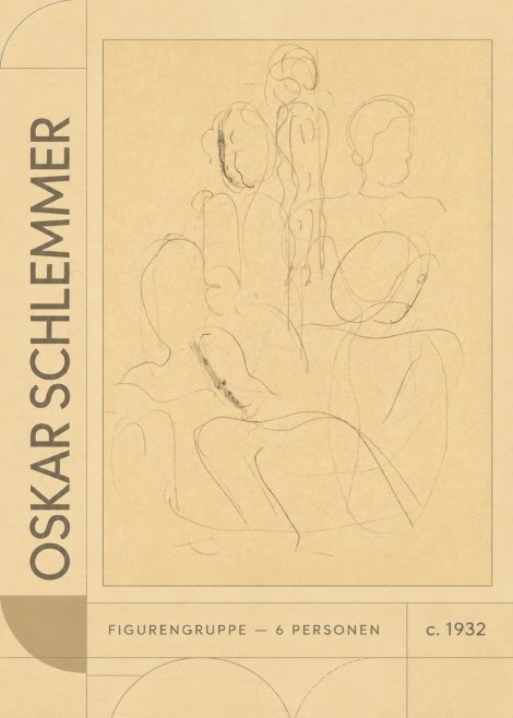 Oskar Schlemmer Figurengruppe - 6 Personen No3 - Poster