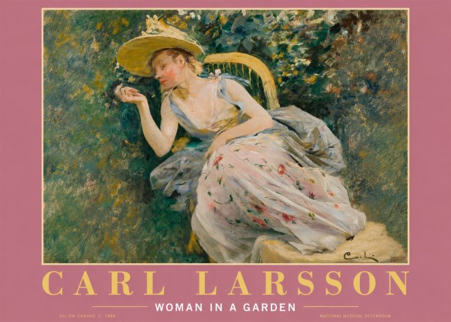 Carl Larsson Woman in a Garden No2 - Poster