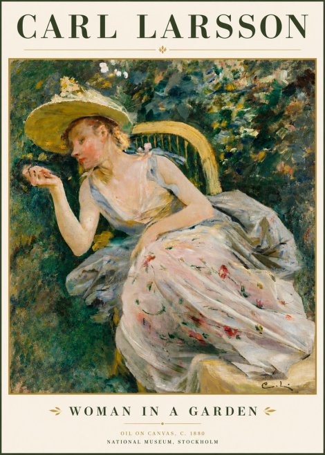 Carl Larsson Woman in a Garden No4 - Poster