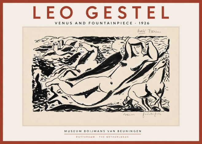 Leo Gestel Venus and Fountainpiece No4 - Poster